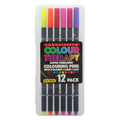 Super Fine Line Colouring Pens (Pack of 12) - Anilas UK