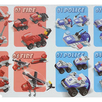 Police & Fire 3 in 1 Building Block Brick Kit