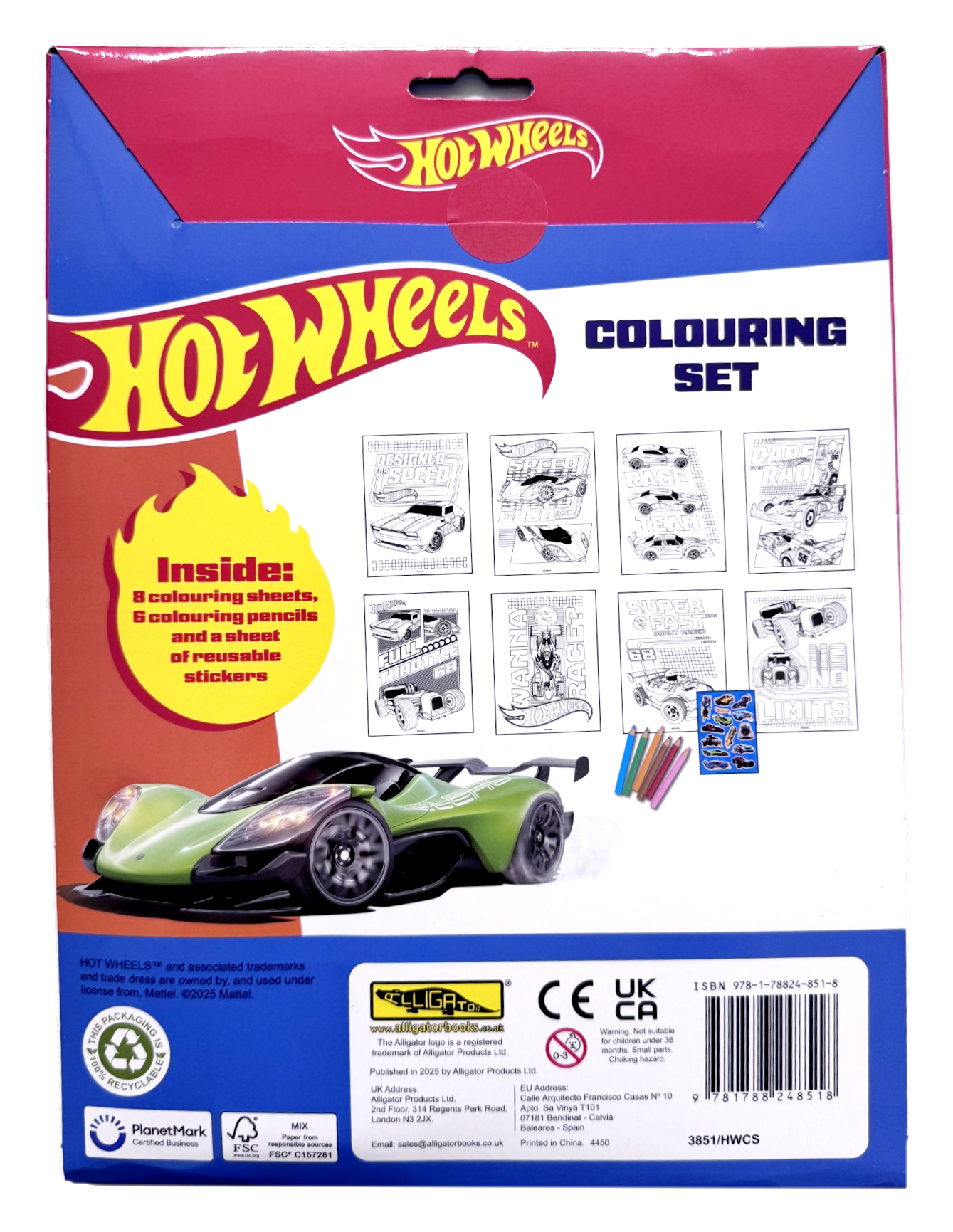 Hot Wheels Colouring Set