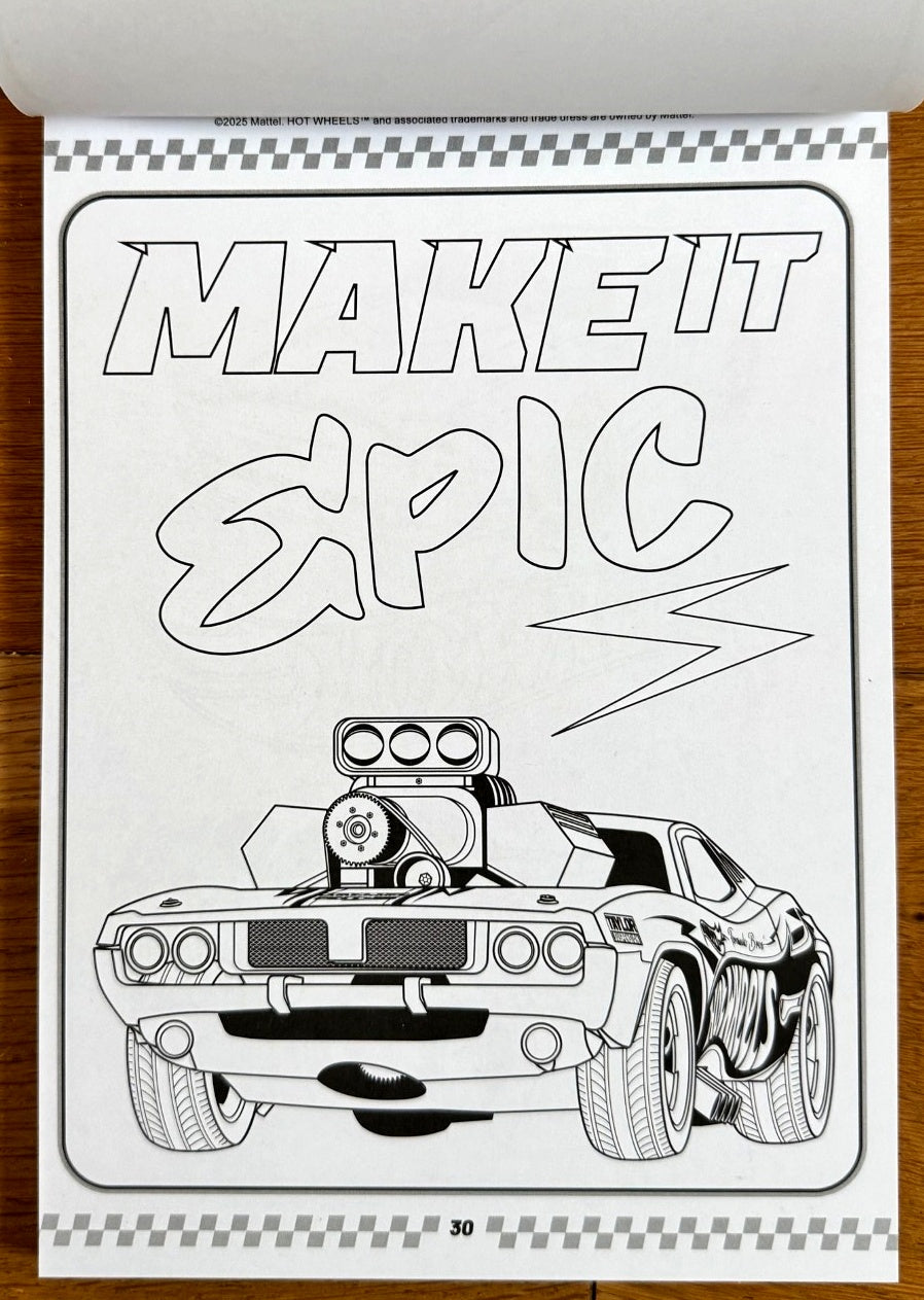 Hot Wheels Mega Colouring Pad - Anilas UK