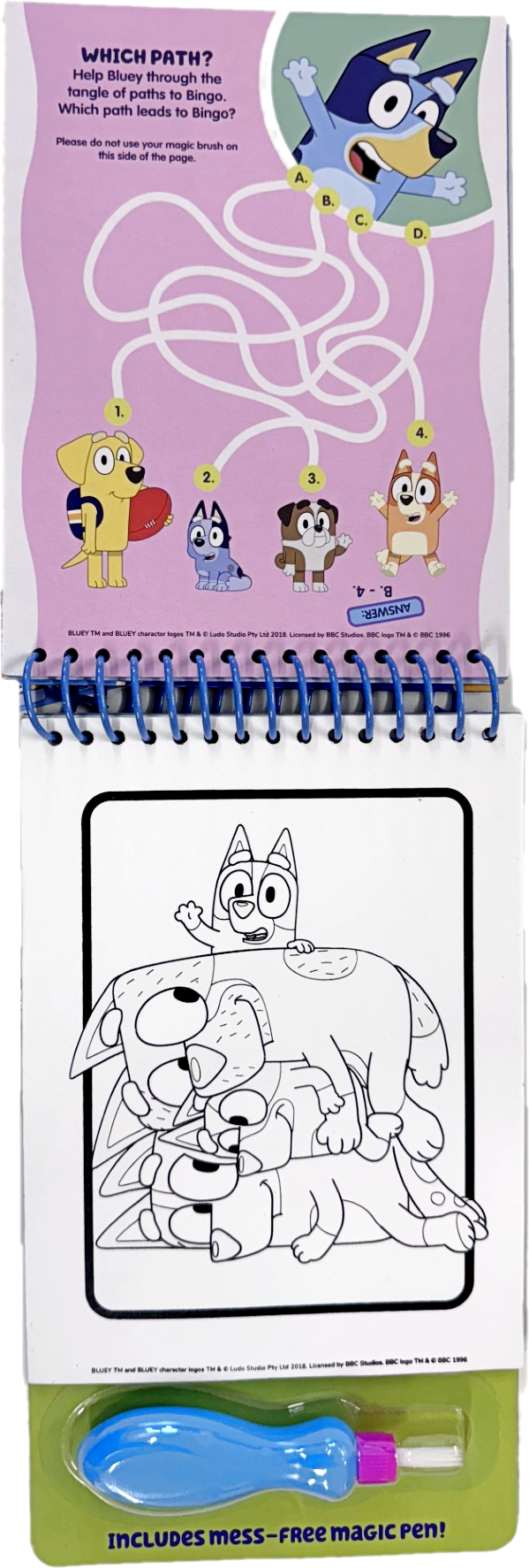 New Bluey Aqua Magic Colouring Book - Anilas UK