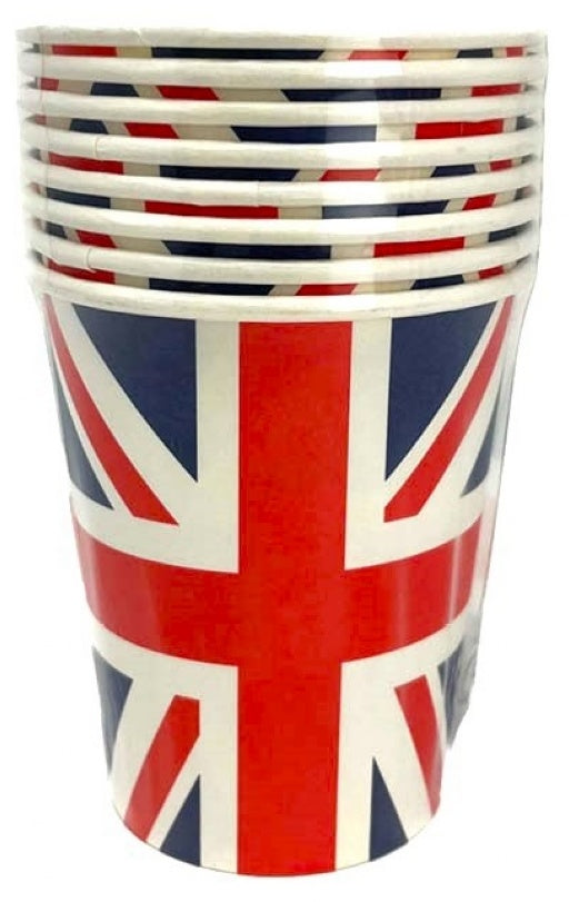 Union Jack Paper Cups (Pack of 8) - Anilas UK