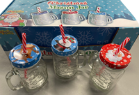 
              Christmas Glass Mason Drinking Jar - Anilas UK
            