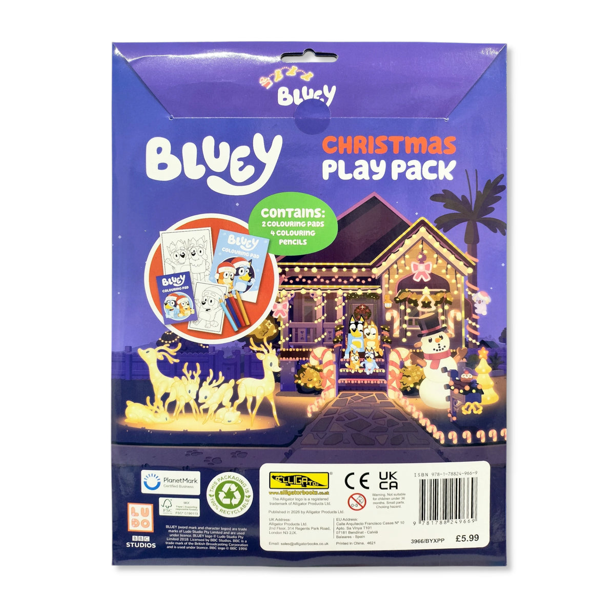 Bluey Christmas Colouring Play Pack