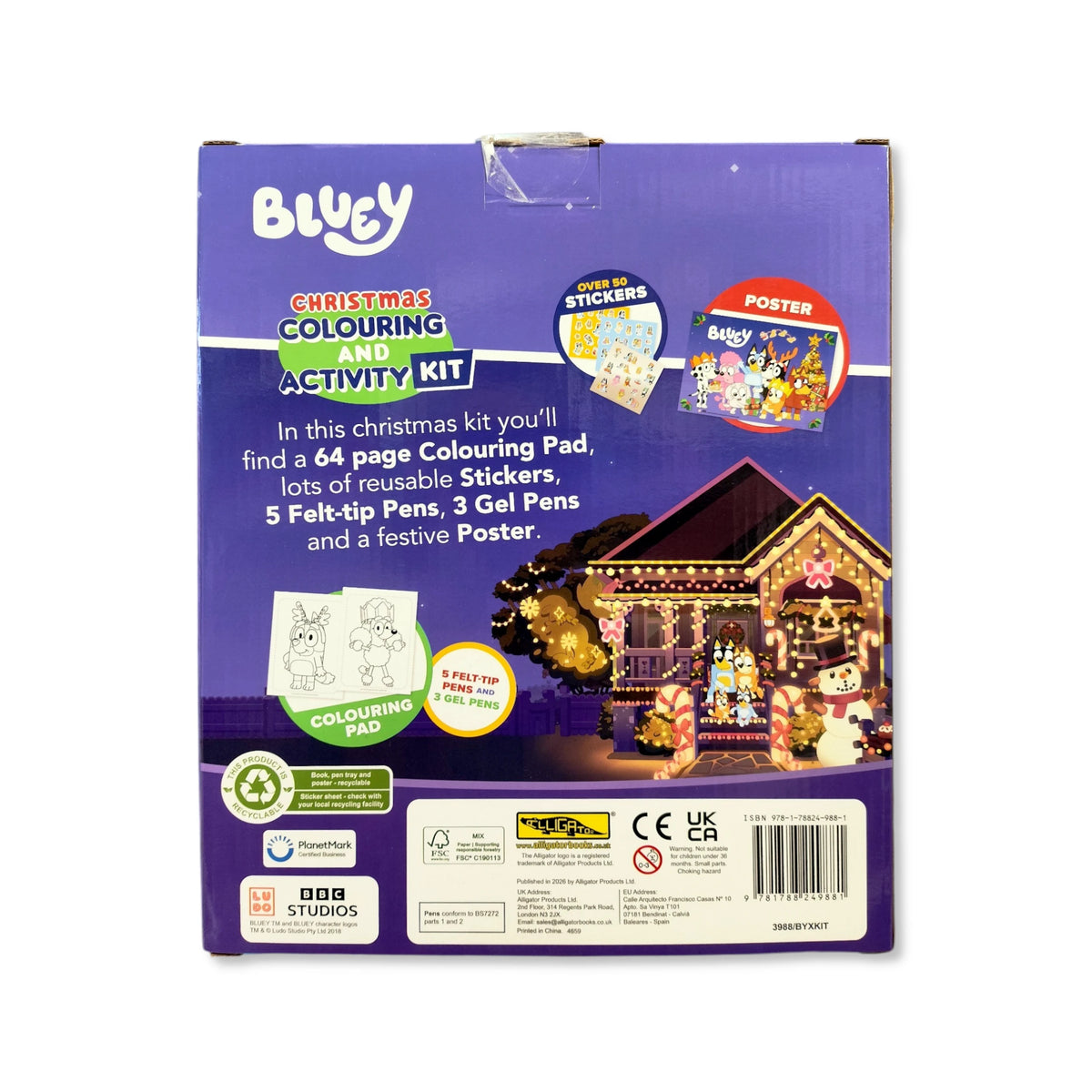 Bluey Christmas Colouring And Activity Kit