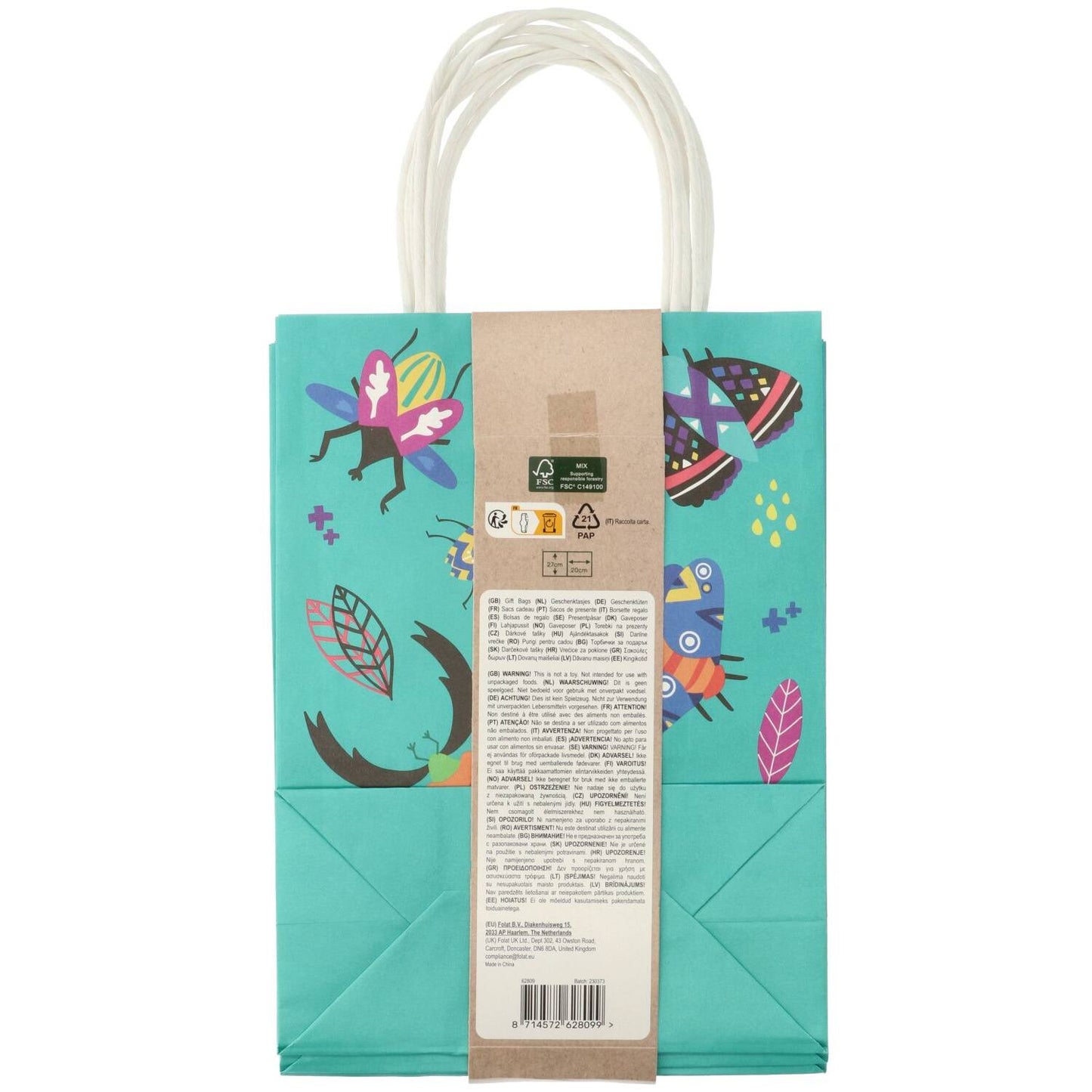 Buzzing Bugs Gift Bags (20x27 cm) - Anilas UK