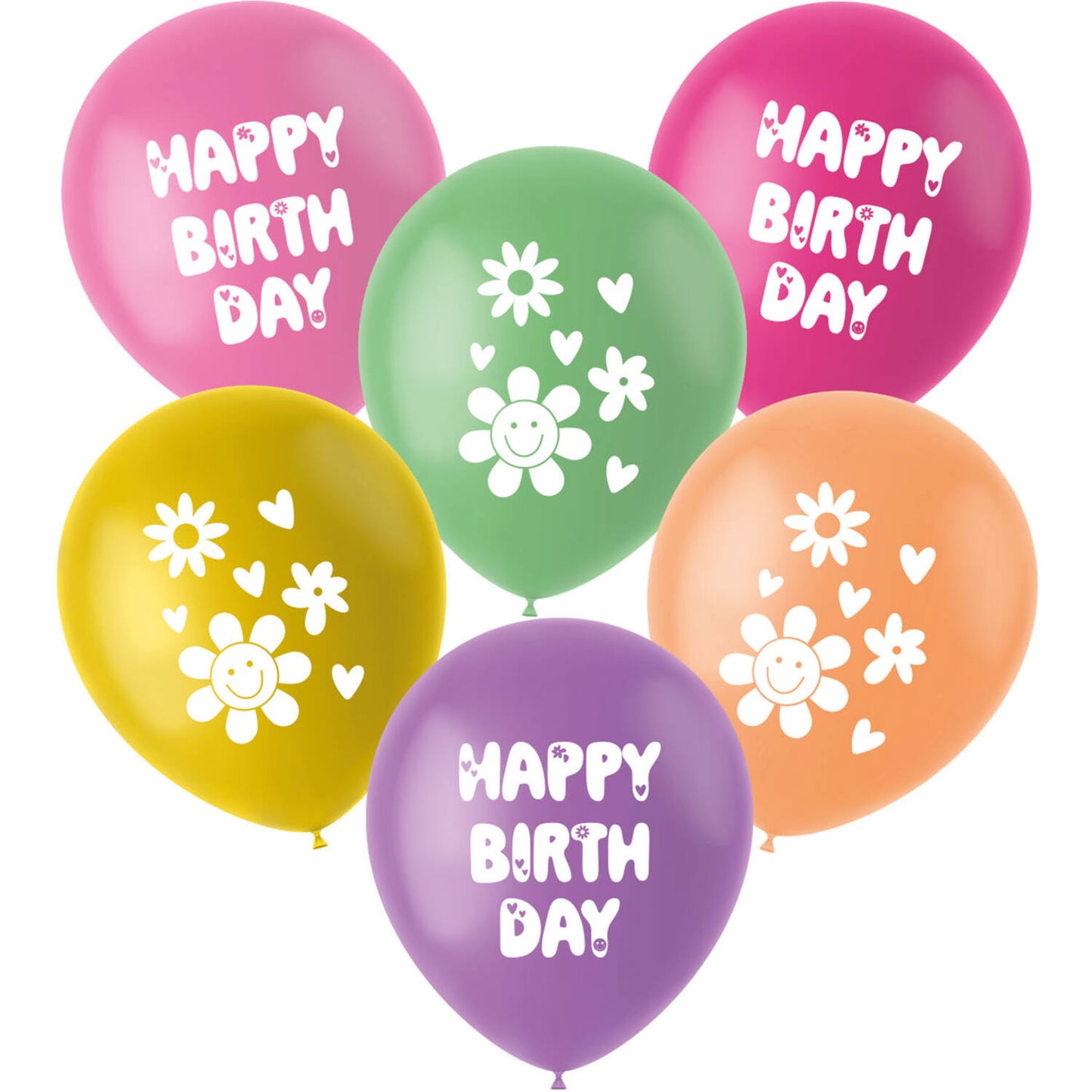 Boho Girlz Latex Birthday Party Balloons - (33 cm - 6 pieces) - Anilas UK