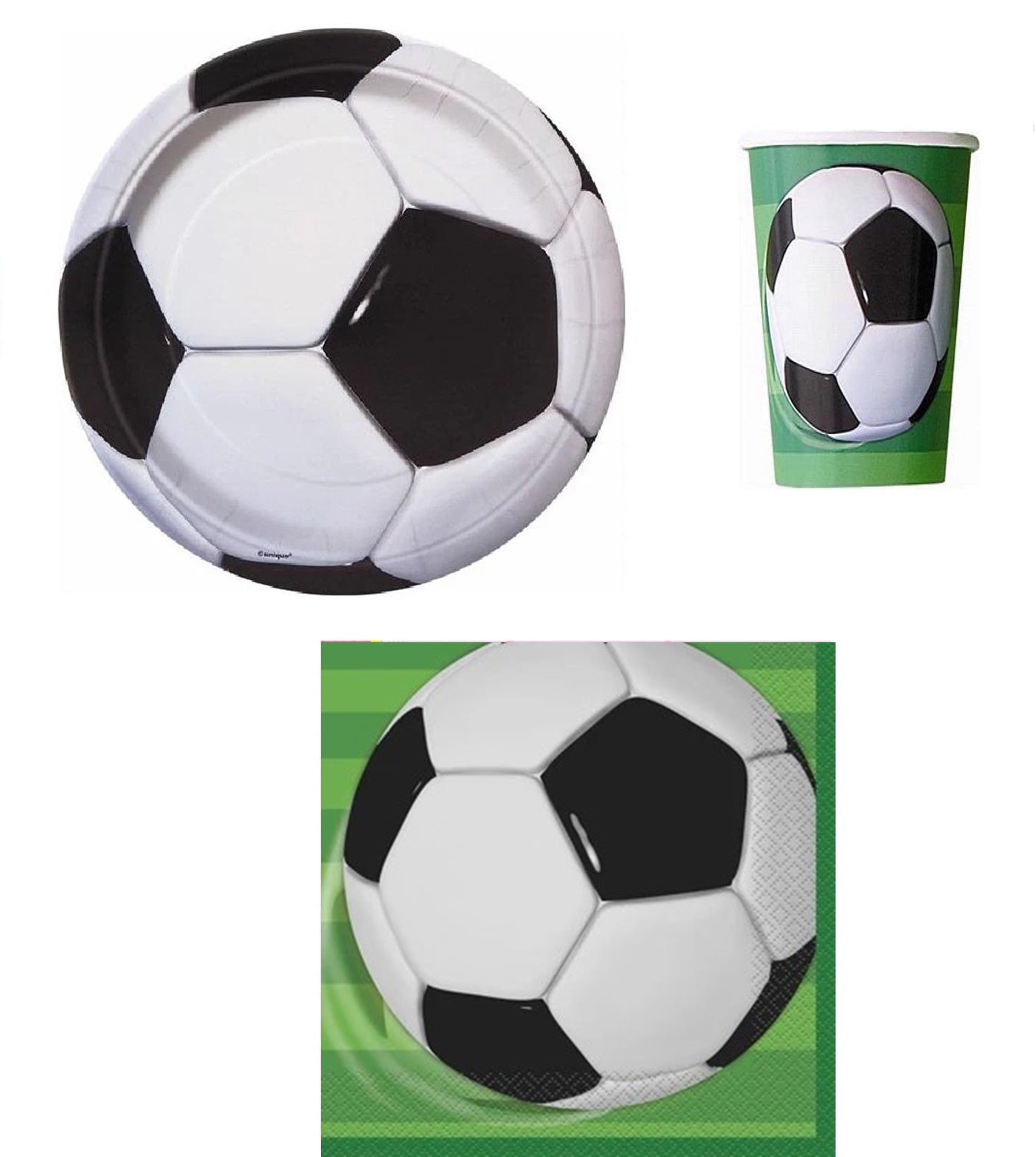 Anila's 3D Football Party Pack for 16 people - Anilas UK