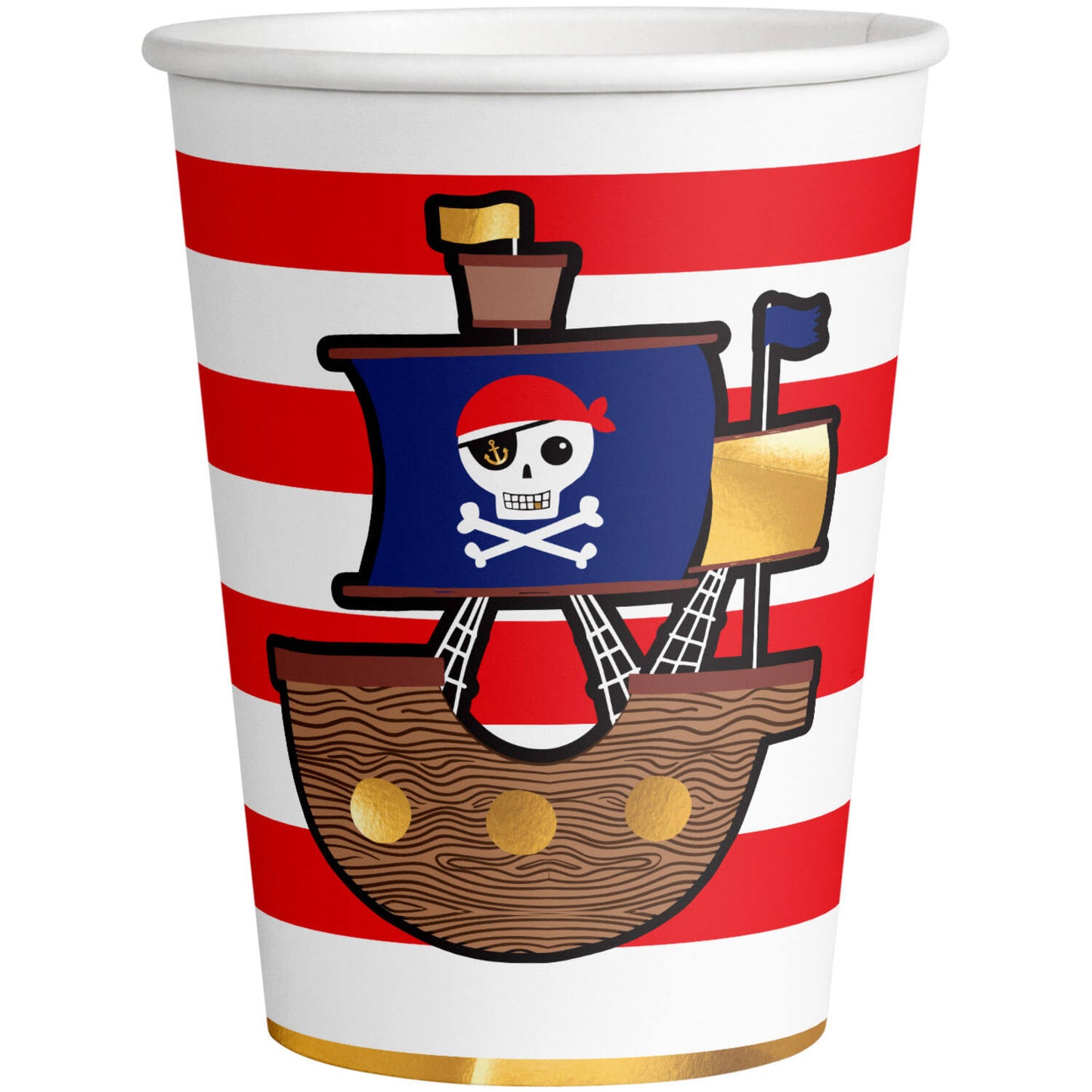 Pirate Map Party Paper Cups (Pack of 8)