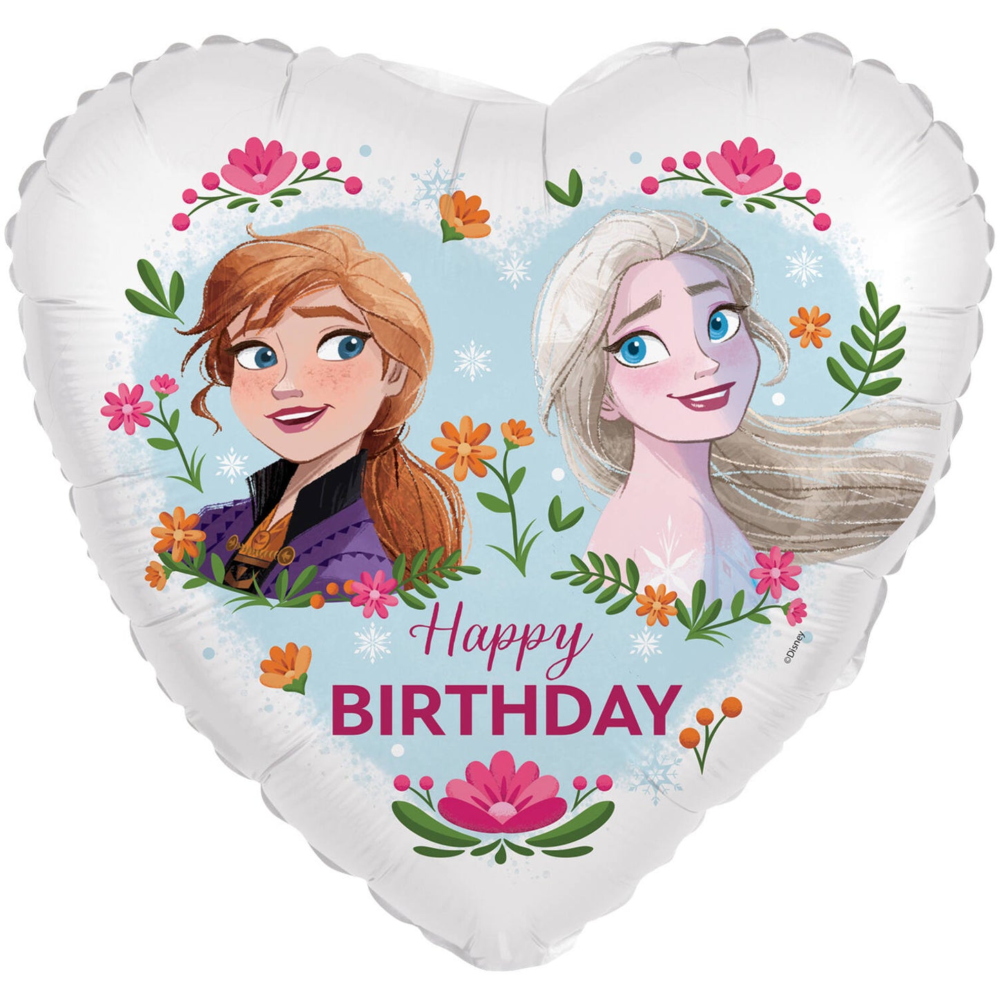 Disney Frozen Anna & Elsa Happy Birthday Foil Balloon 45 cm