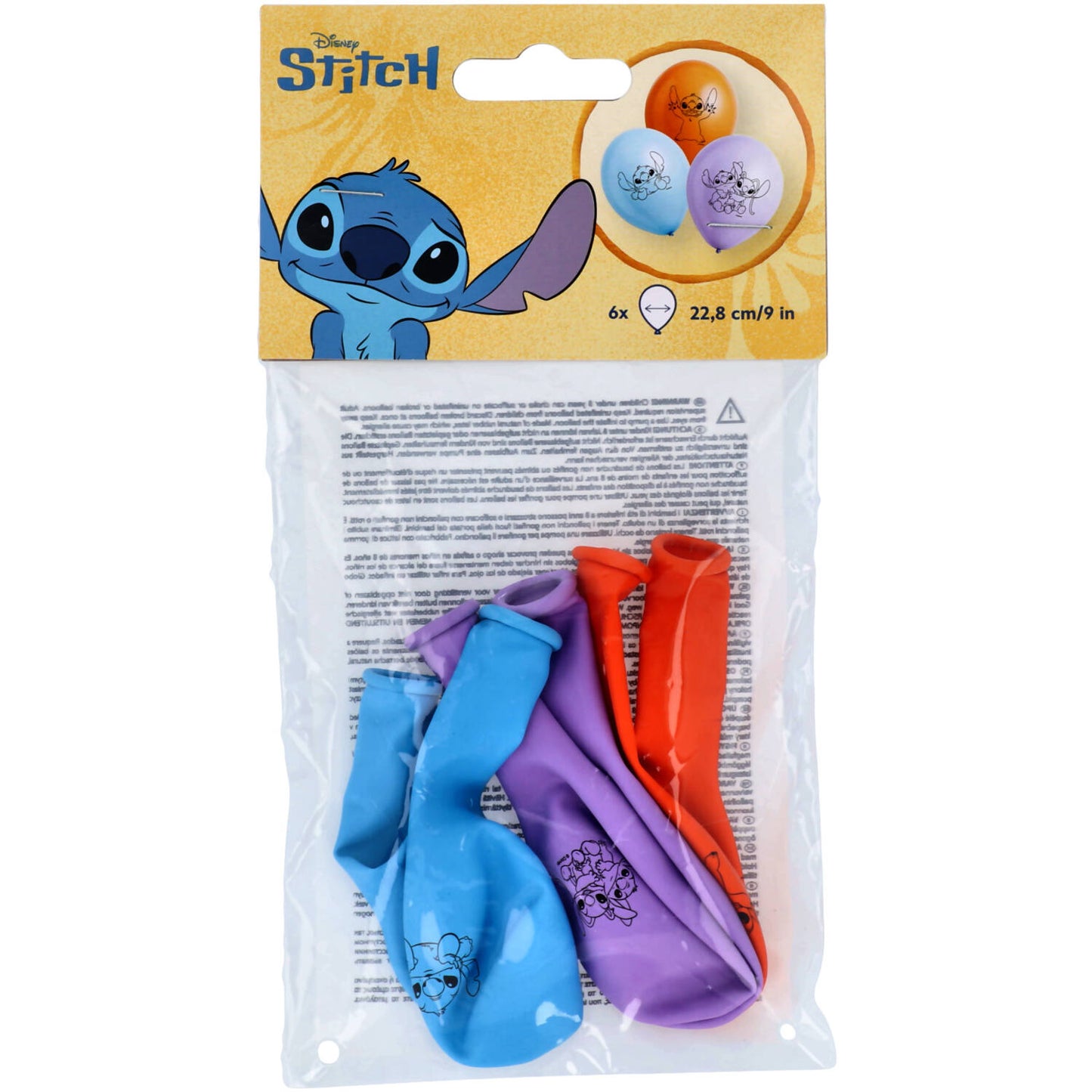 Lilo and Stitch Latex Balloons 23 cm, 6 Pack