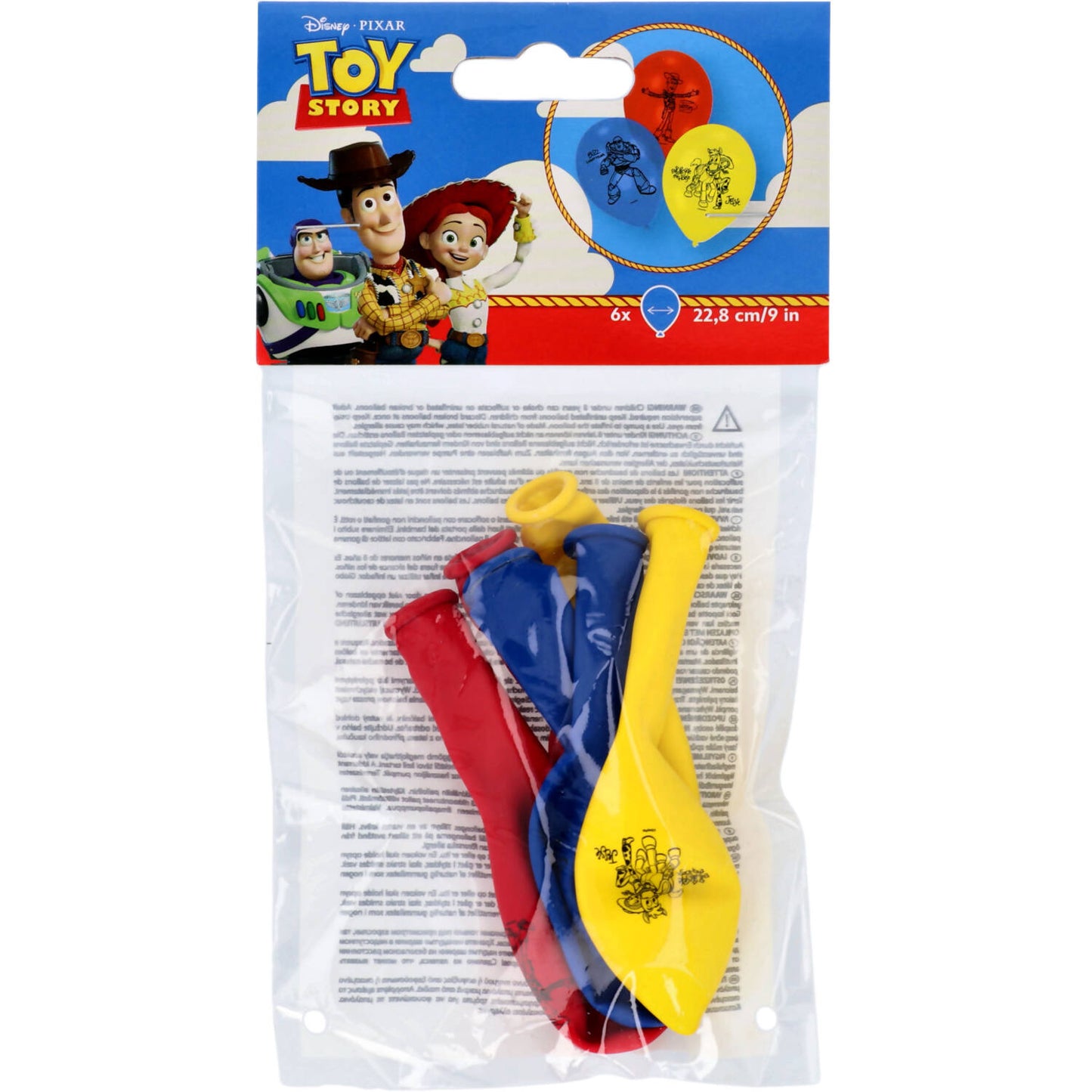 Toy Story Latex Balloons 23 cm, 6 Pack