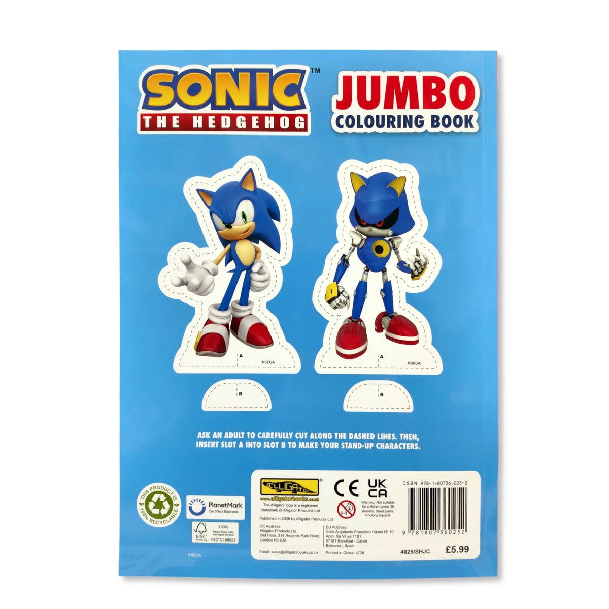 Sonic The Hedgehog Jumbo Colouring Book
