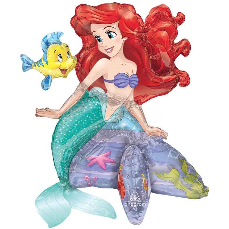 The Little Mermaid Foil Sitting Balloon (45 x 50 cm) - Anilas UK