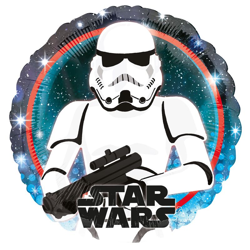 Star Wars Stormtrooper Foil Round Balloon (43cm) - Anilas UK