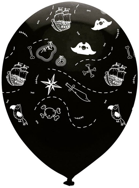Pirate Map Balloons (Pack of 6) - Anilas UK