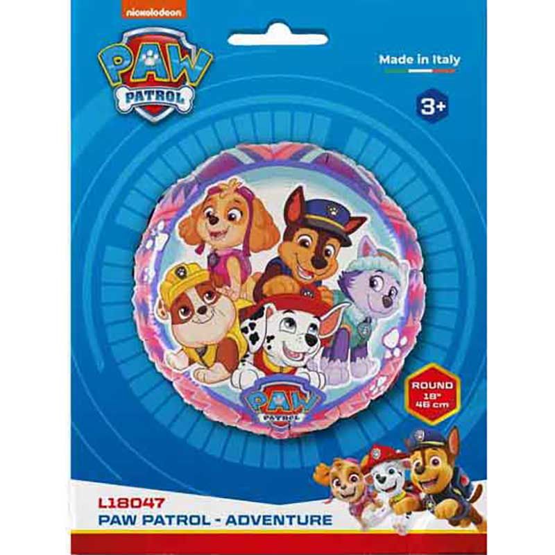 Paw Patrol Adventure Round Shaped Birthday Balloon - Anilas UK