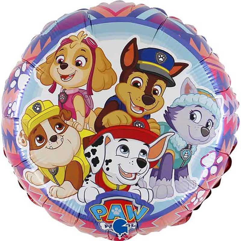 Paw Patrol Adventure Round Shaped Birthday Balloon - Anilas UK