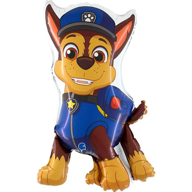 Paw Patrol Chase Shaped Birthday Foil Balloon - Anilas UK