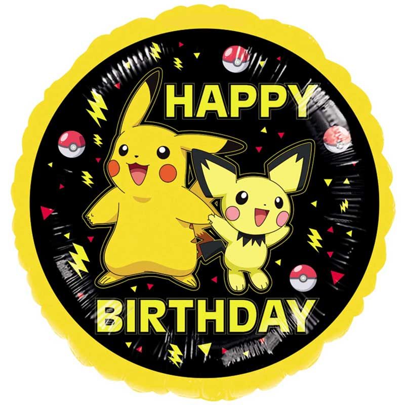 Pokemon Happy Birthday Foil Balloon - Anilas UK
