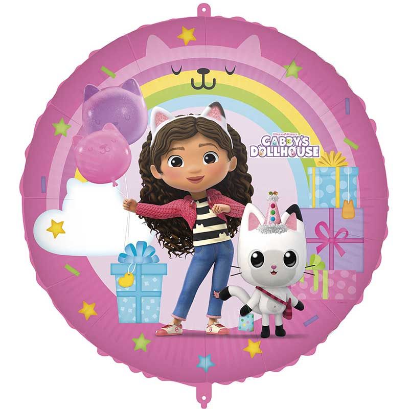 Gabby's Dollhouse Pink Foil Birthday Balloon