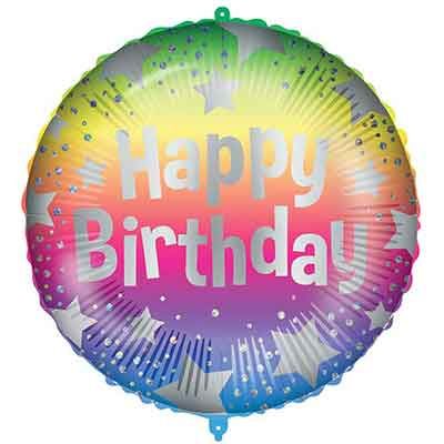 Rainbow Happy Birthday Foil Balloon - Anilas UK