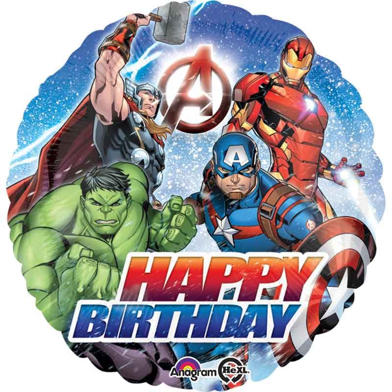 Avengers Happy Birthday 18 Inch Foil Balloon - Anilas UK
