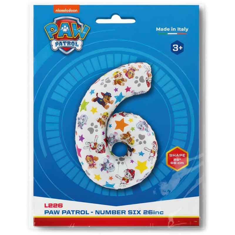 Age 6 Paw Patrol Party Balloon - Anilas UK