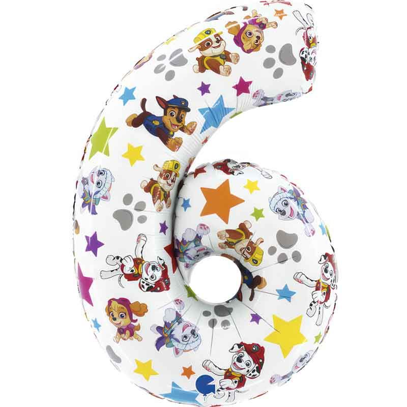 Age 6 Paw Patrol Party Balloon - Anilas UK