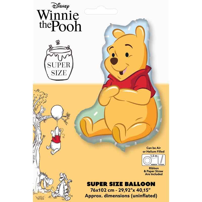 Winnie The Pooh Super Shaped Foil Balloon (76 x 102 cm) - Anilas UK
