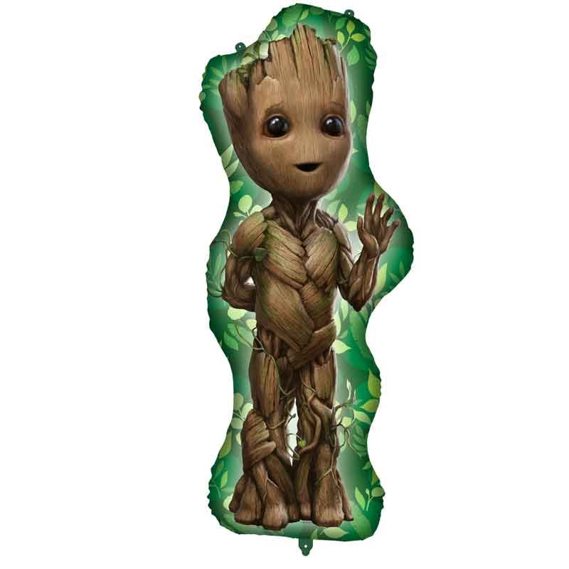 Avengers Baby Groot Shaped Foil Balloon (46 x 100 cm) - Anilas UK