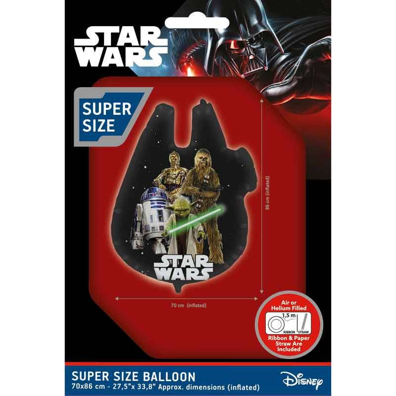 Star Wars Shaped Foil Balloon (70 x 86 cm) - Anilas UK