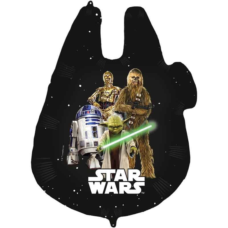 Star Wars Shaped Foil Balloon (70 x 86 cm) - Anilas UK