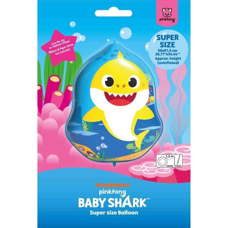 Baby Shark Supersized Shaped Foil Balloon (55 x 67 cm)