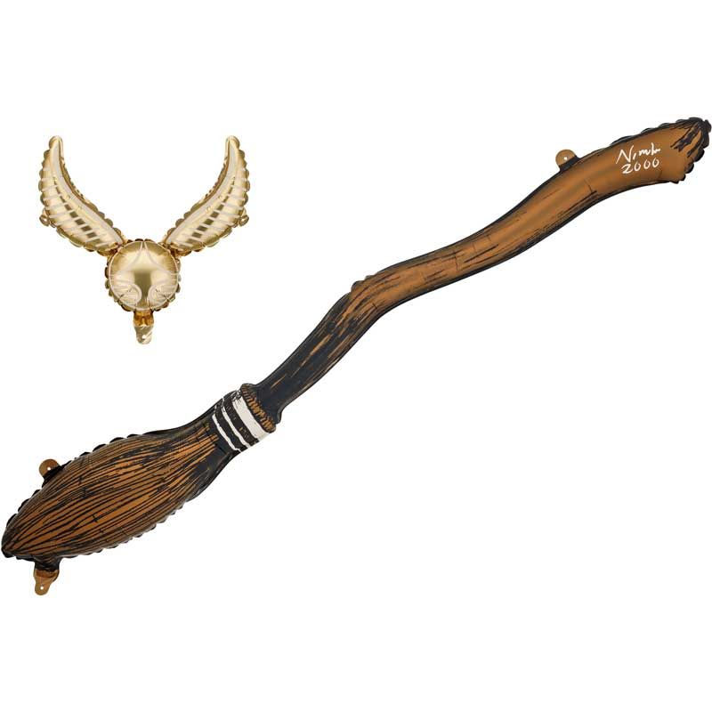 Harry Potter Broom And Snitch Set Foil Balloon