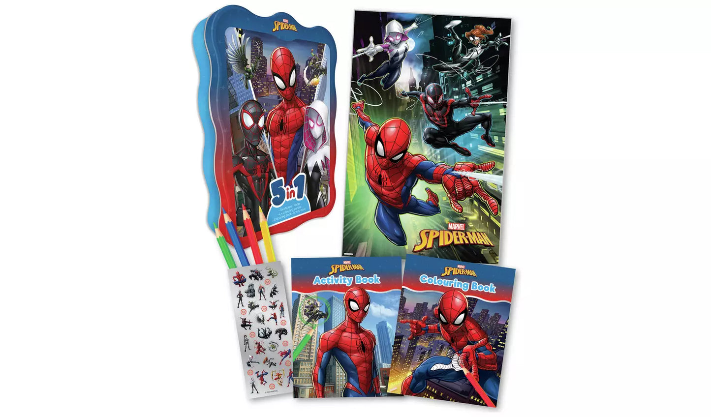 Marvel Spider-man 5 In 1 Activity Tin - Anilas UK