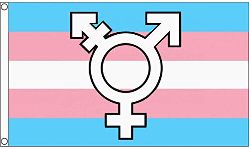 Transgender Symbol Premium Quality Flag (5ft x 3ft) - Anilas UK
