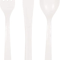 18pc Assorted Bright White Cutlery - Anilas UK