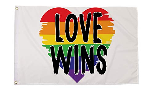 Love Wins Premium Quality Flag (5ft x 3ft) - Anilas UK