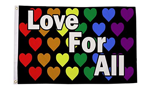 Love For All Premium Quality Flag (5ft x 3ft) - Anilas UK