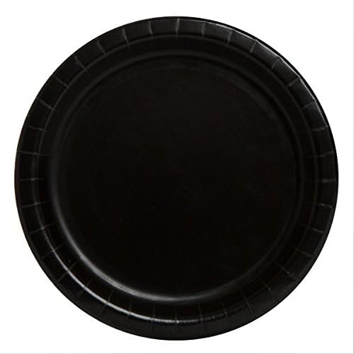 Midnight Black Paper Plates - 21.9cm (Pack of 8)