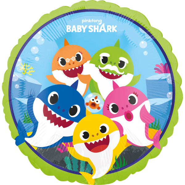 Baby Shark Foil Birthday Party Balloon (43 cm) - Anilas UK