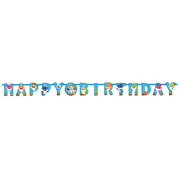 Baby Shark Happy Birthday Banner - Anilas UK