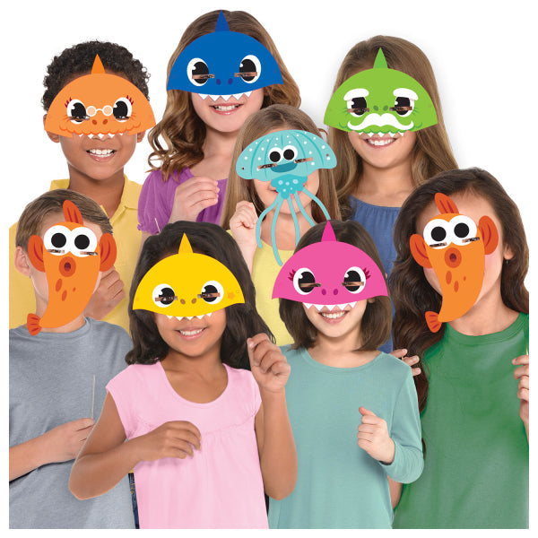 Baby Shark  Birthday Party Masks (Pack of 8) - Anilas UK