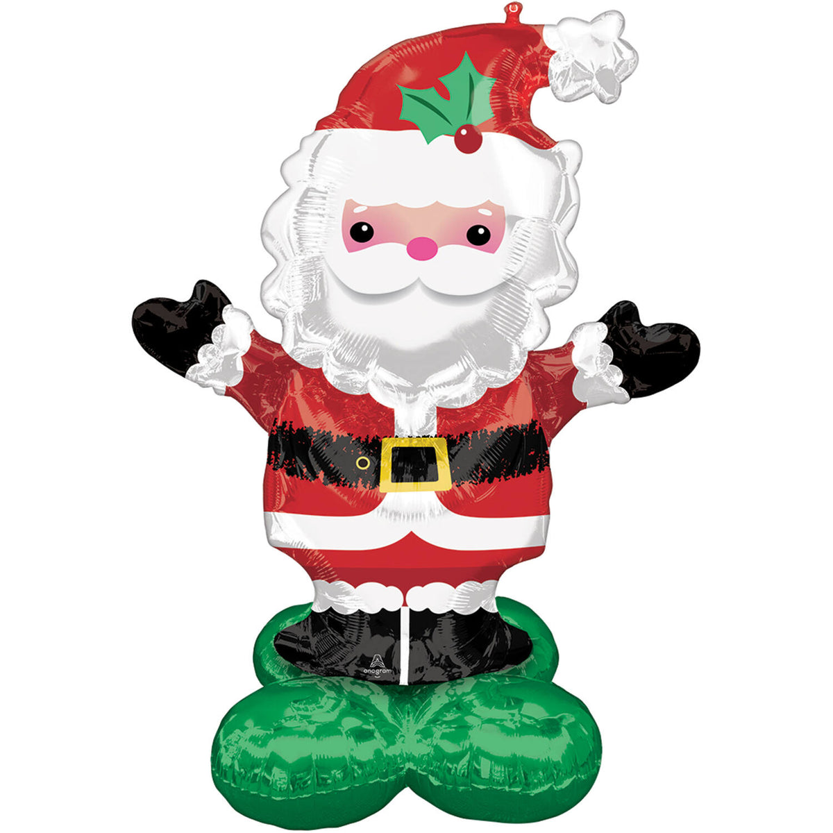 Santa Claus Airloonz Floor Standing Foil Balloon 101 x 114 cm