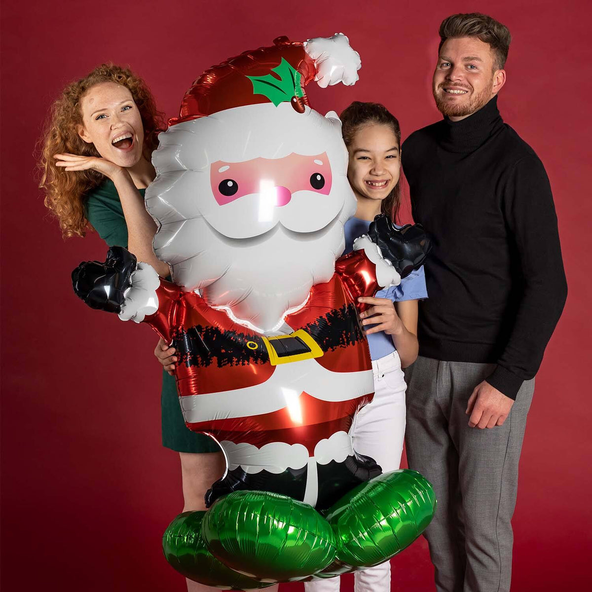 Santa Claus Airloonz Floor Standing Foil Balloon 101 x 114 cm