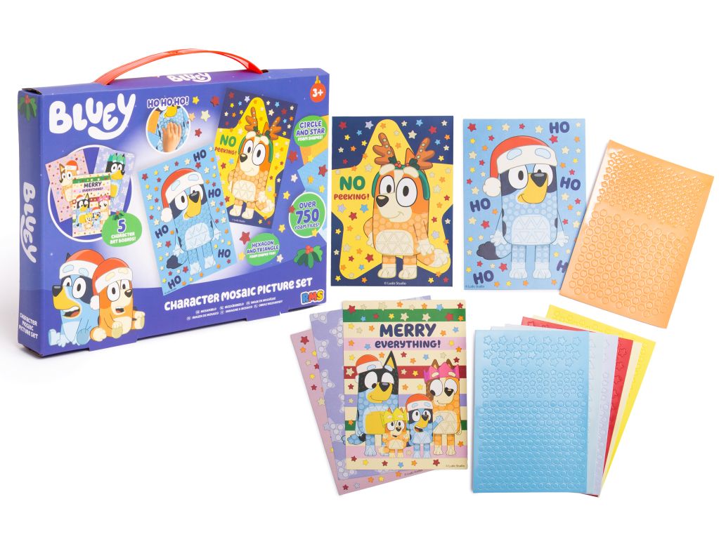 Bluey Christmas Character Mosaic Picture Set