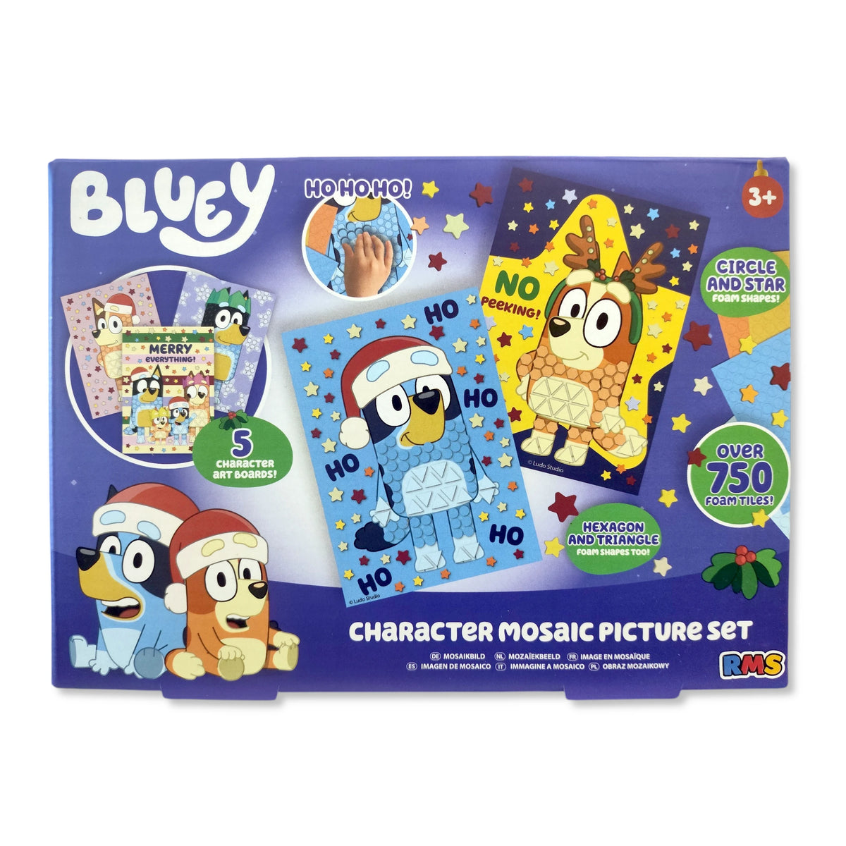 Bluey Christmas Character Mosaic Picture Set - Anilas UK