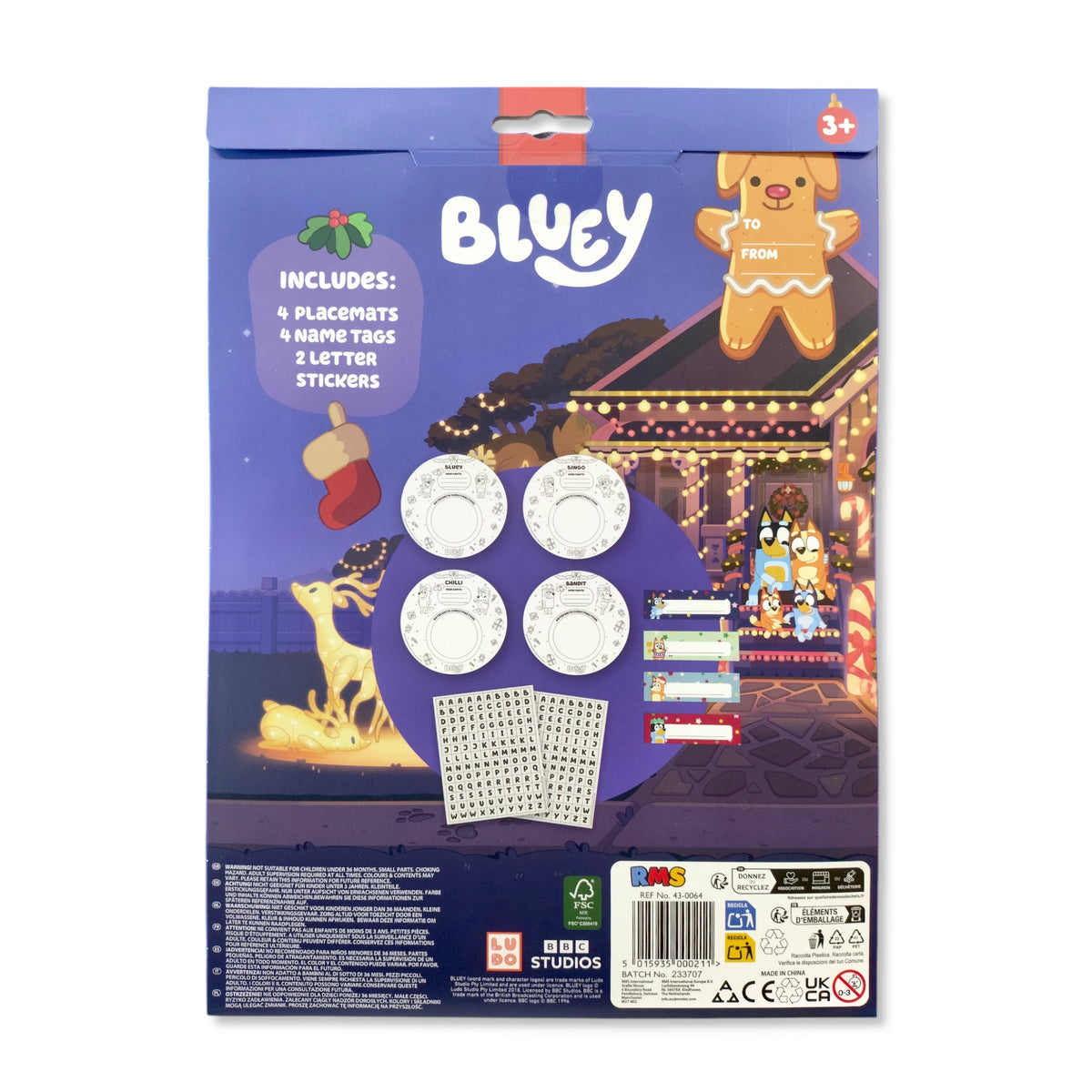 Bluey Christmas Placemat Set - Anilas UK