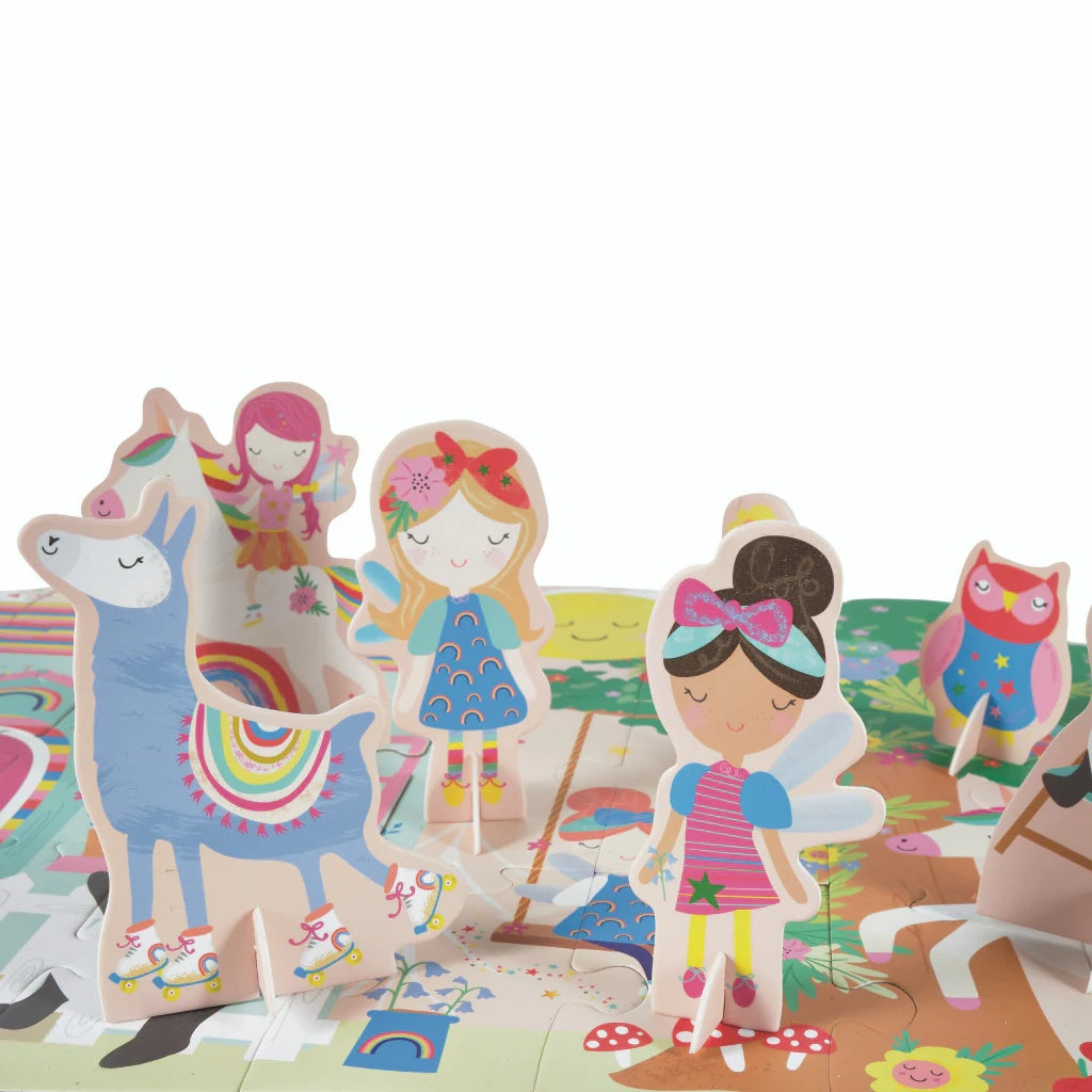 Rainbow Fairy 60 Piece Giant Floor Puzzle with Pop Out Pieces - Anilas UK